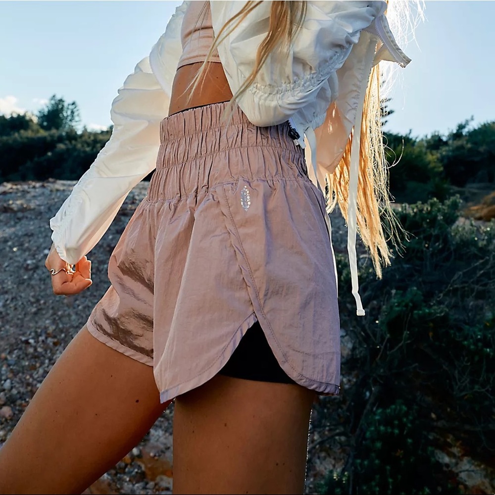 Free People Movement On The Way Home shorts in mauve